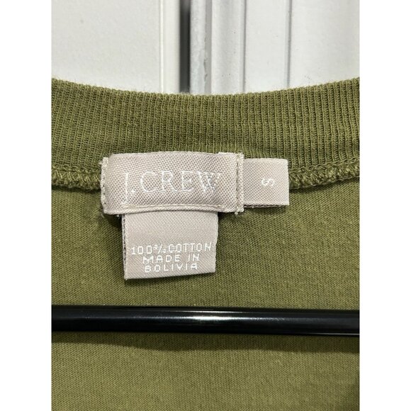 J. Crew Womens Olive Green V-Neck Short Sleeve T-Shirt Sz Small - Picture 5 of 8
